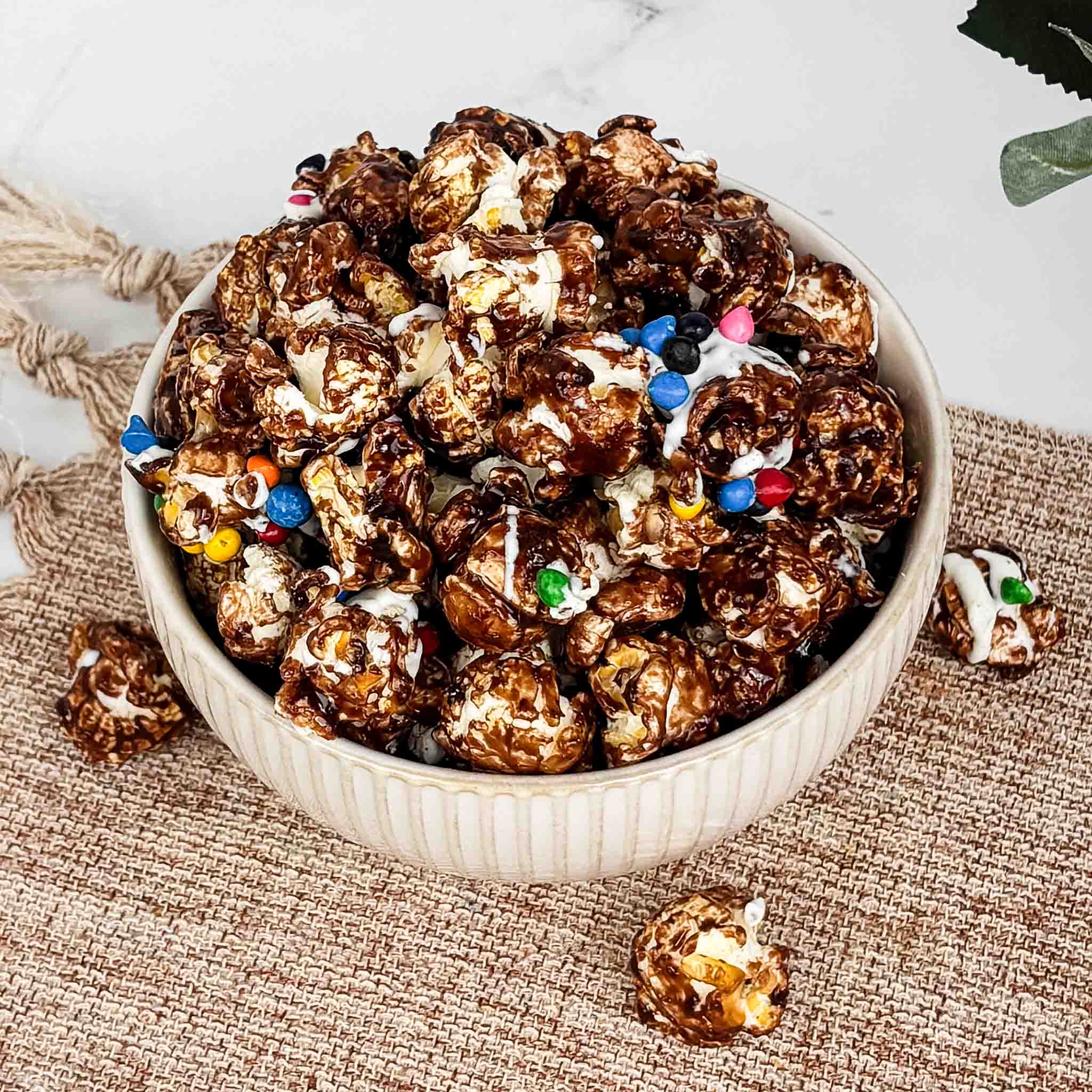 Rainbow Brownie Popcorn