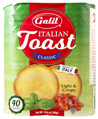 Galil Italian Toast Classic Crispy Rusks Bruschetta 40 Slices, 10.6 oz.