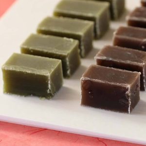 Traditional Ogiyokan from Saga – Red Bean & Matcha (2-Bar Set)