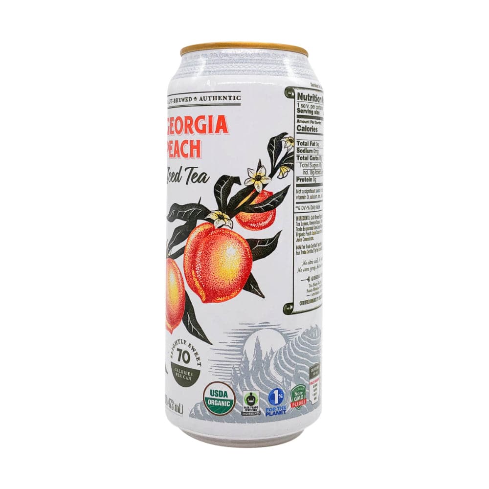 Seven Teas – Organic Georgia Peach Iced Tea 16 Fo – (Pack of 12)
