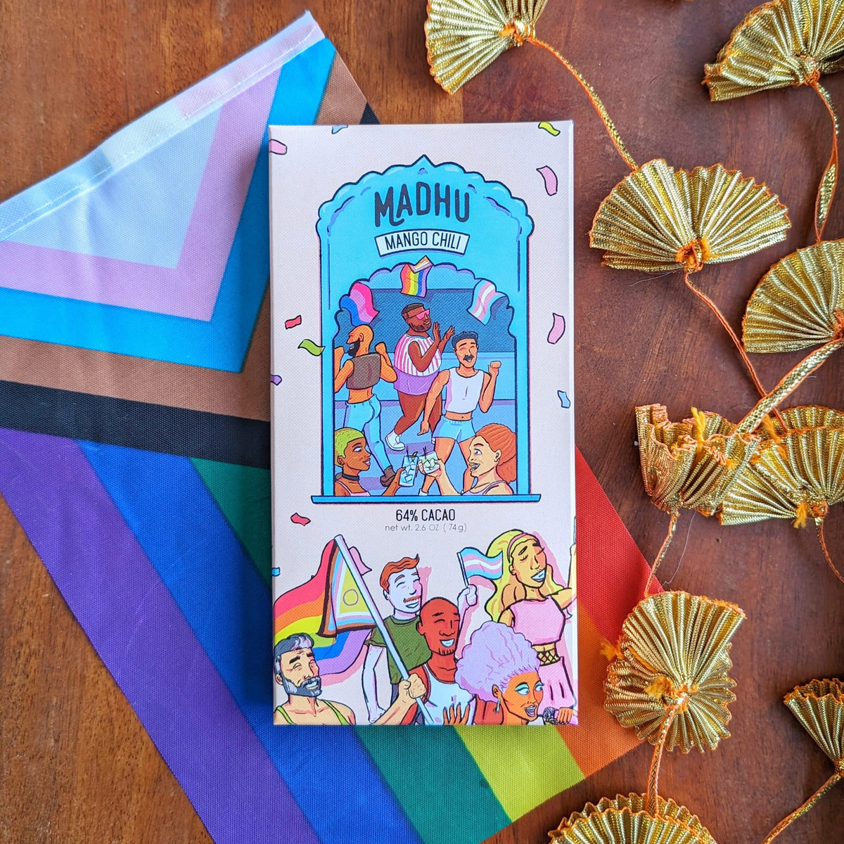Madhu Chocolate Mango Chili – 64% Cacao Chocolate Bar