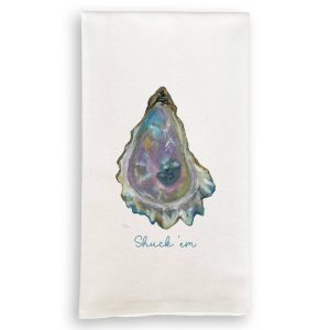 French Graffiti – Purple Oyster with Shuck ’em: Dishtowel