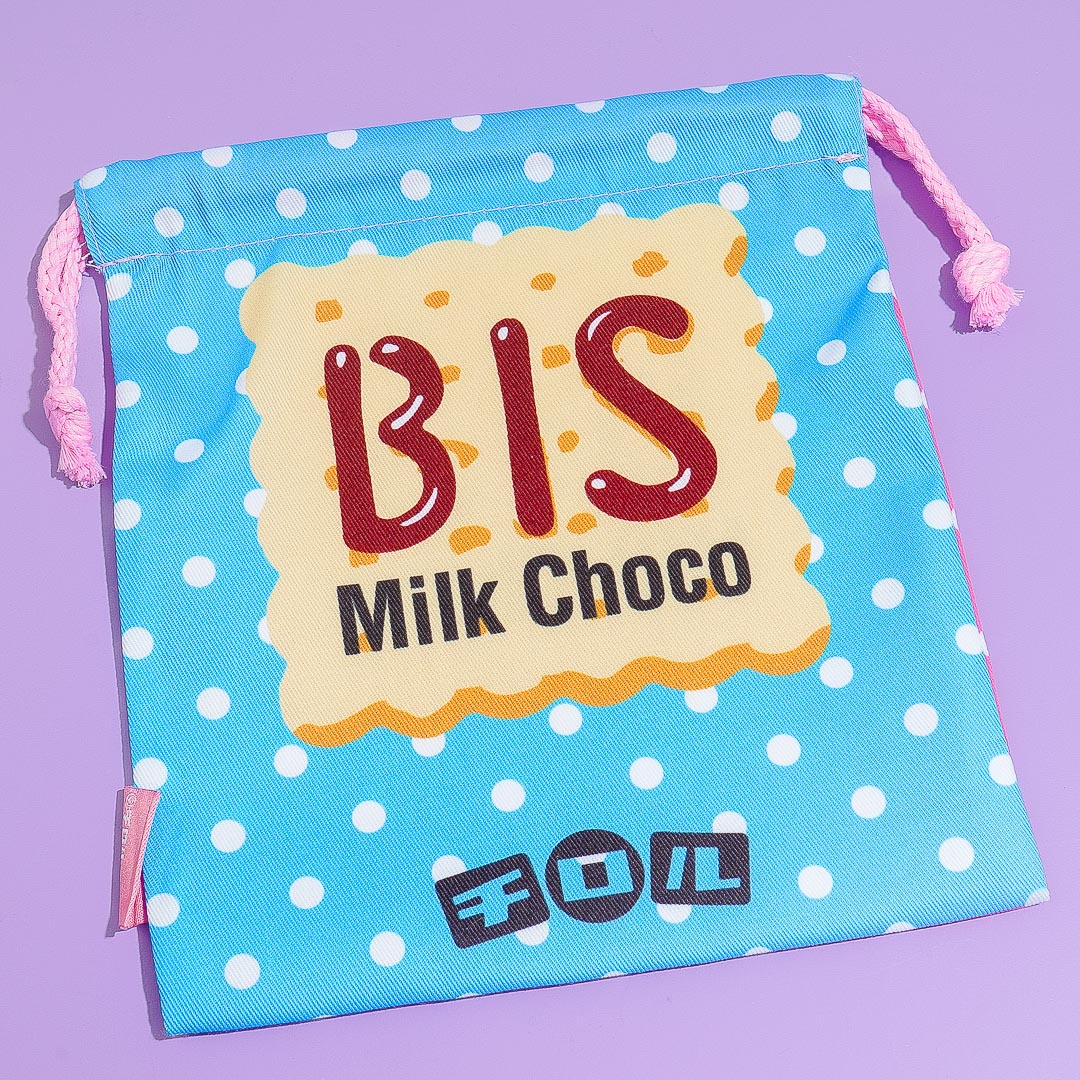Tirol Bis Milk Choco Double-Sided Drawstring Pouch