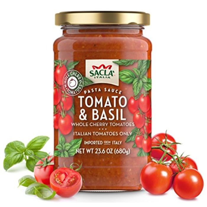 Sacla – Tomato Cherry & Basil, 24 Oz | Pack of 6