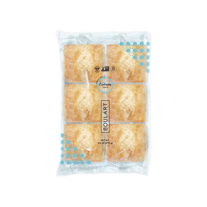 Boulart – Ciabatta Rolls 6-Pack, 1.6 oz | Pack of 20