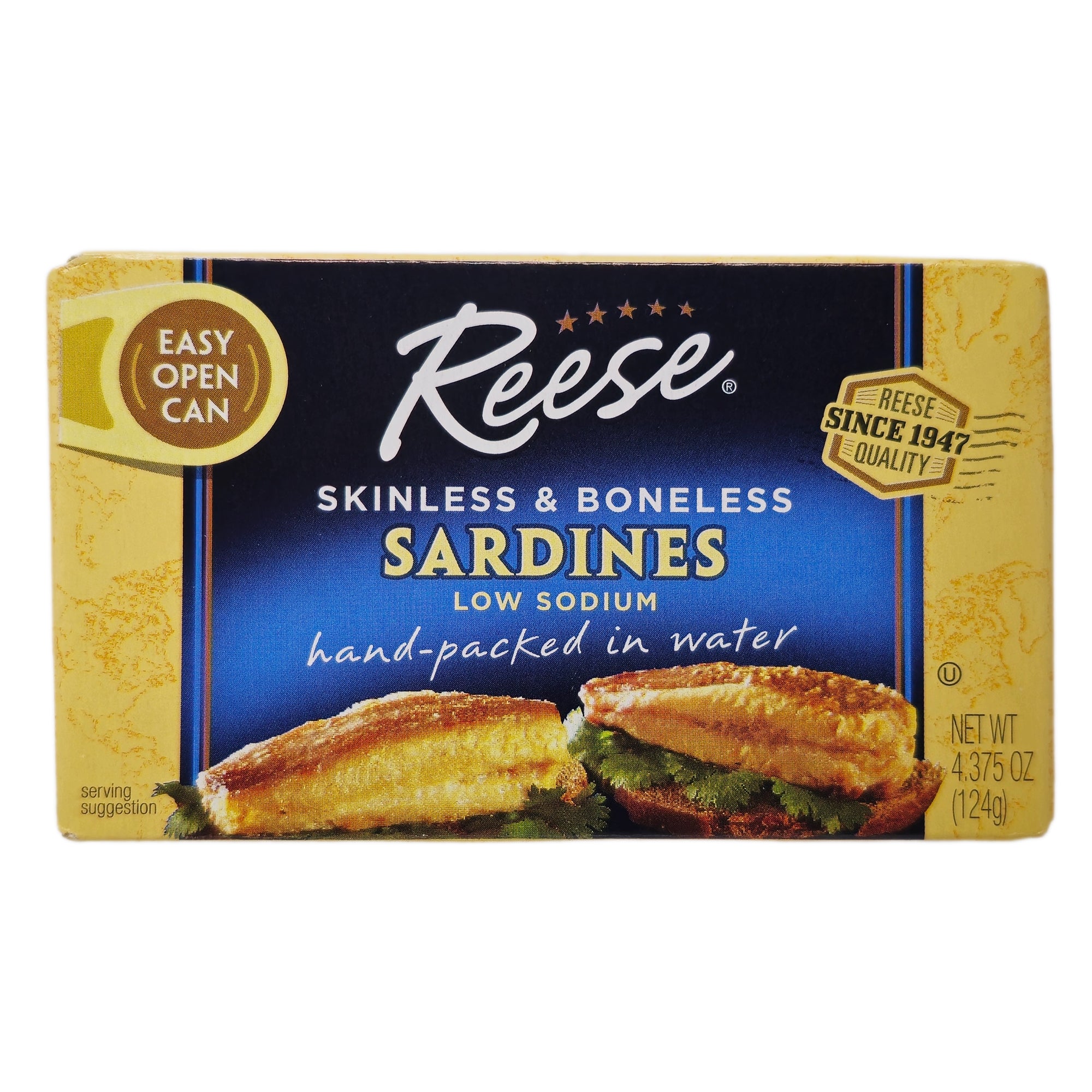 Reese Skinless & Boneless Low Sodium Sardines – 4.375oz.