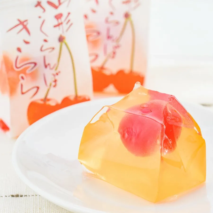 “Yamagata Cherry Kirara Jelly – Whole Fruit Jelly Gift from Japan (6 pcs)”