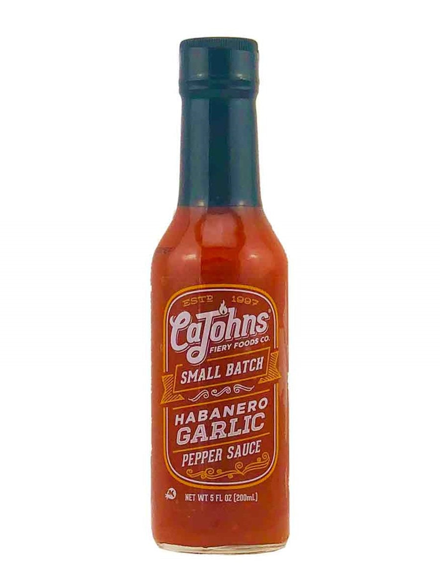 Hot Sauce CaJohns Small Batch Habanero Garlic 5 oz Heat 8