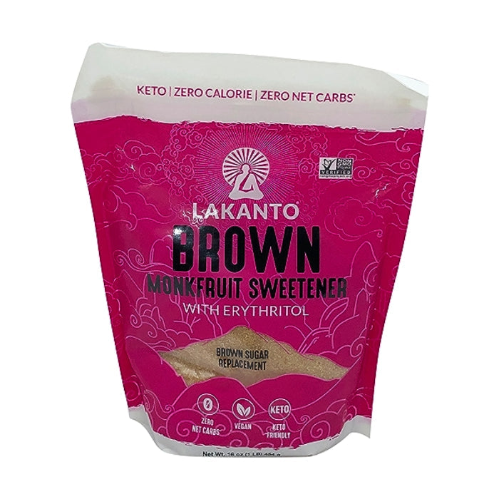 Lakanto – Brown Monkfruit Sweetener, 16 Oz – Pack of 8
