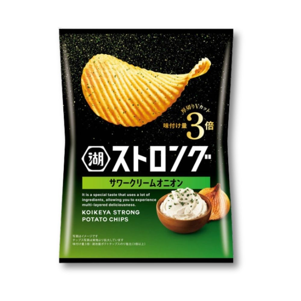 Koikeya STRONG Potato Chips – Sour Cream With Onion