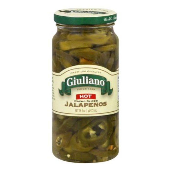 Giuliano – Pepper Jalapeños Sliced Nacho Hot, 16 Oz | Pack of 6