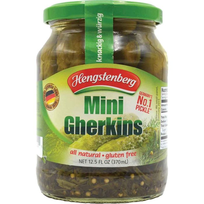 Hengstenberg – Pickle Gherkins Mini, 12.5 Oz | Pack of 12