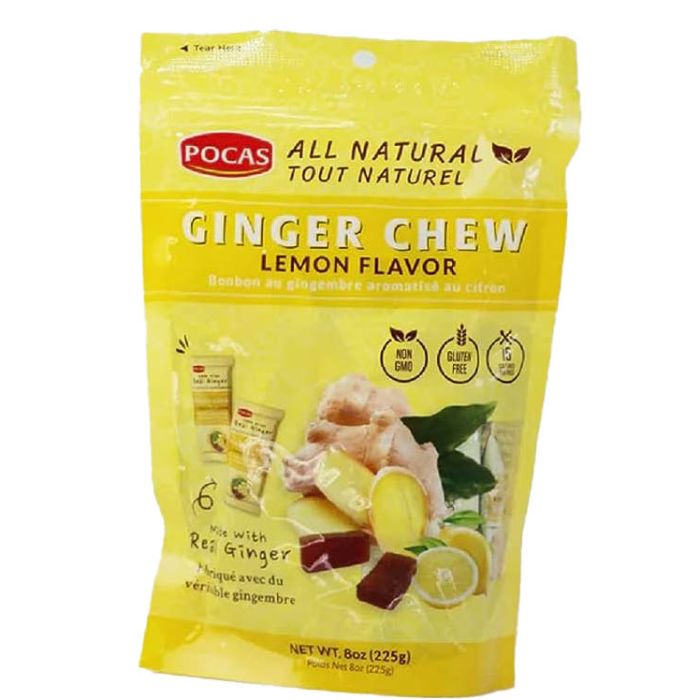 Pocas Chews Ginger Lemon 8 Oz – Pack Of 12