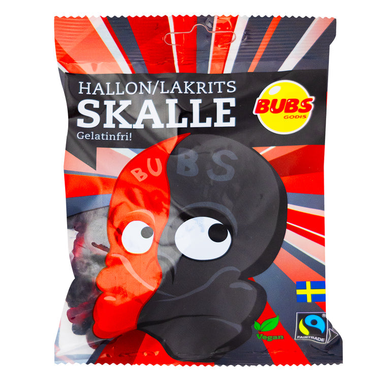 Bubs Raspberry & Licorice Foam Skull Gummies