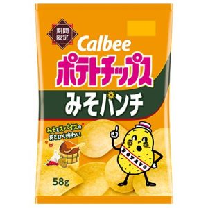 Calbee “Potato Chips, Miso Punch Flavor”, 58g by August 2025