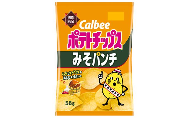 Calbee “Potato Chips, Miso Punch Flavor”, 58g by August 2025