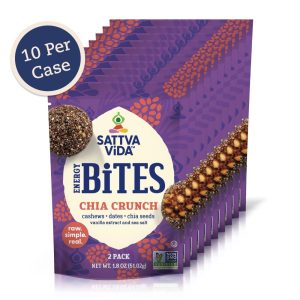 Sattva Vida NEW – Chia Crunch Energy Bites, 2pack (10 per case)