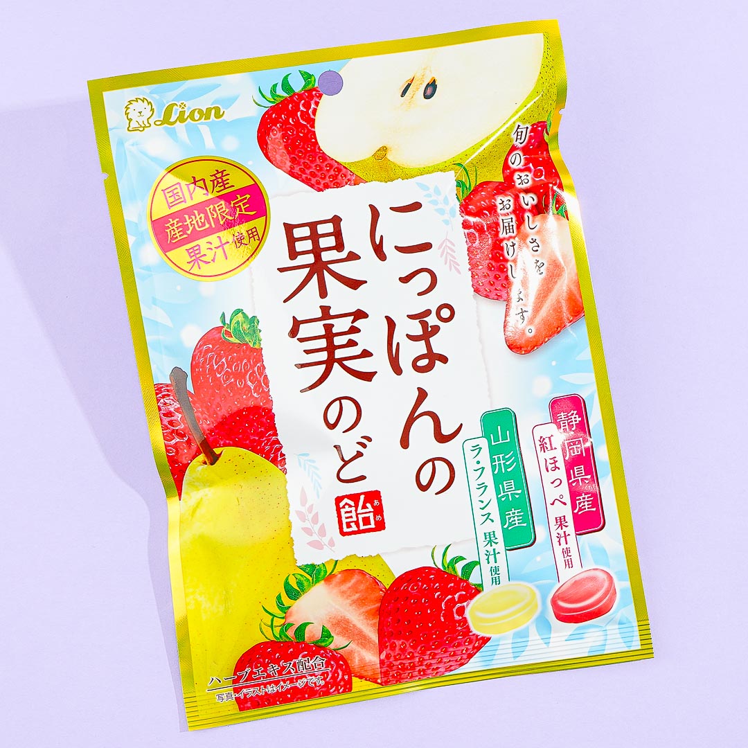 Lion Japanese Fruits Throat Lozenges – La France Pear & Beni Hoppe Str