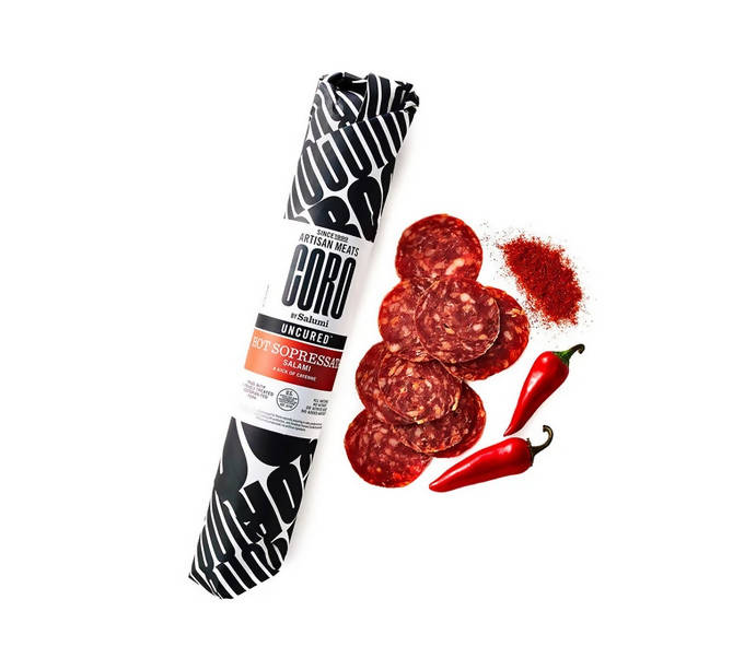 Uncured Hot Sopressata Salami Deli Size – 3 x 2 LB