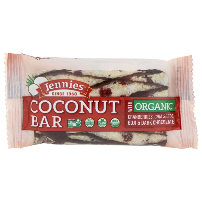 Jennies – Bar Coconut Goji Moji Raw Organic 1.5 Oz – (Pack of 12)