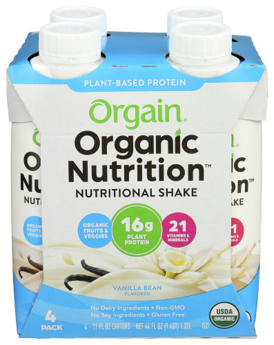 Orgain Vegan Protein Ready-to-Drink Vanilla 4-Pack Organic 44 Fo – Pac