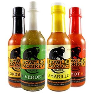 Howler Monkey Hot Sauce Variety 4 Pack, 4/5oz.