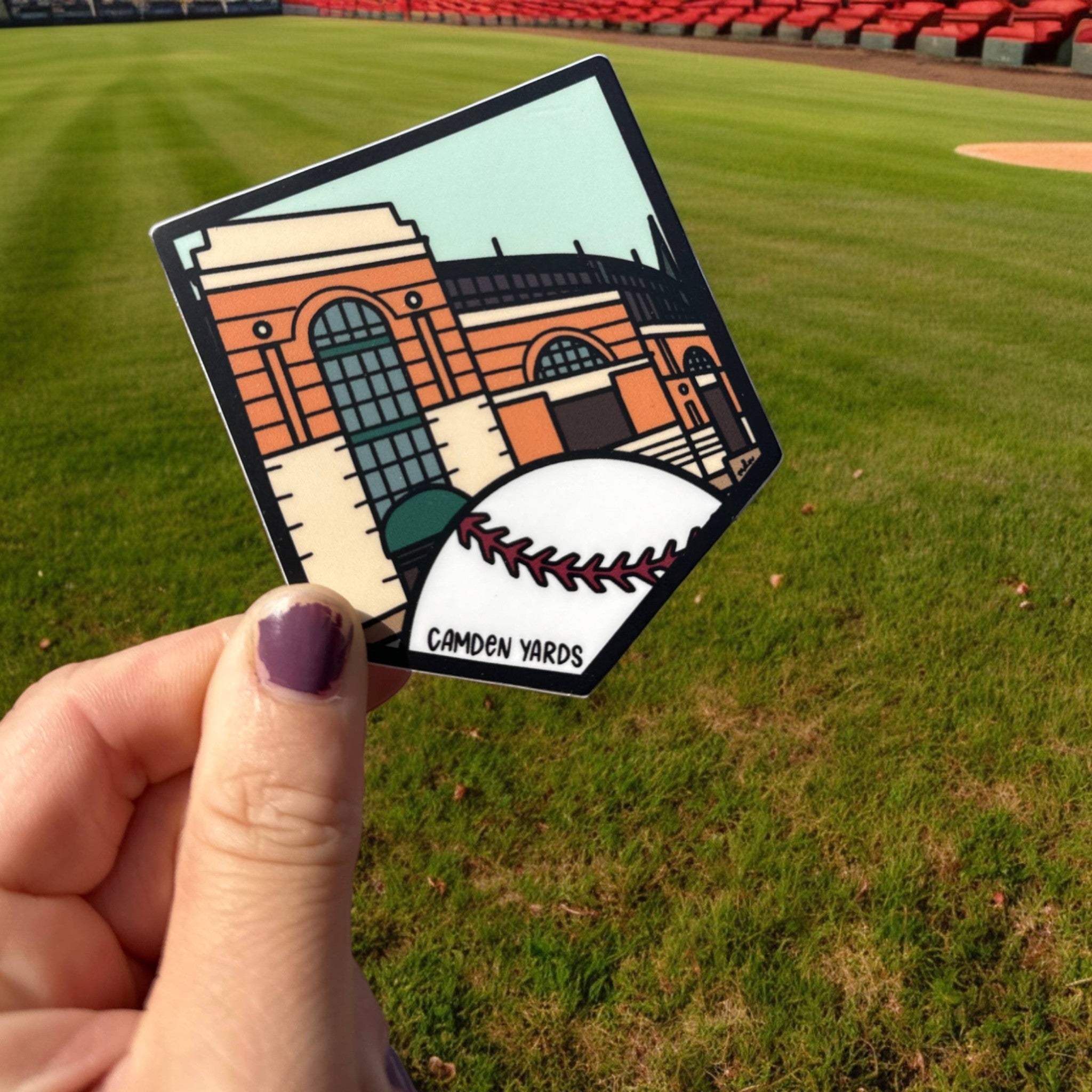 the letters mdn – Camden Yards Maryland Badge Vinyl Sticker