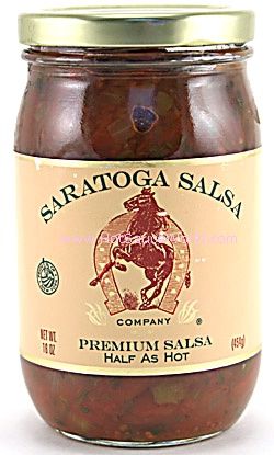 Saratoga Premium Salsa Half As Hot, 12oz.