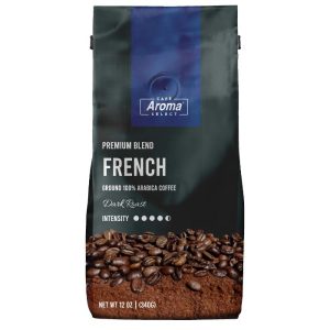Cafe Aroma Select – French Roast Ground Coffee, 12 Oz (Pack Of 12)