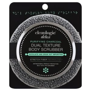 Cleanlogic – Detoxify Dual-Texture Body Exfoliator Scrubber, 1 Each