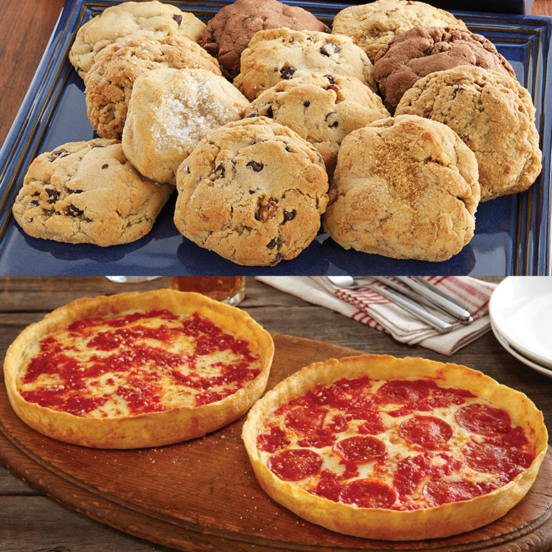 Carol’s Cookies Large Gift Box & 2 Lou’s Pizzas
