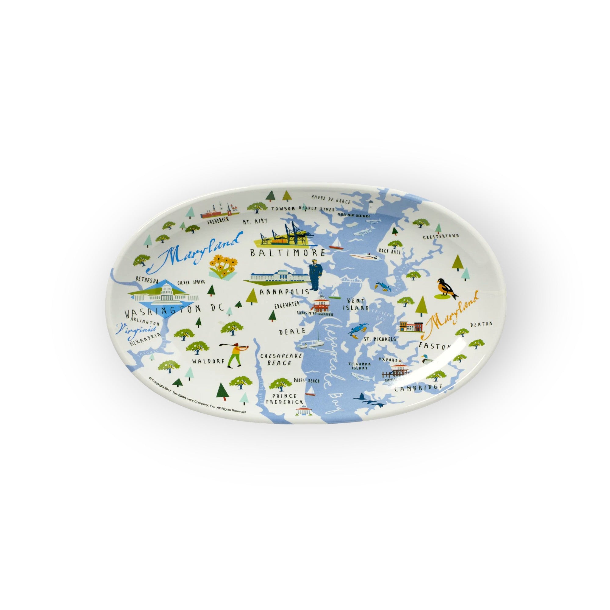 Galleyware – Chesapeake Bay Oval Tidbit Tray