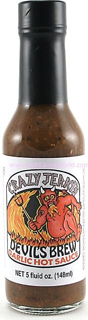 Crazy Jerry’s Devil’s Brew Garlic Hot Sauce, 5oz.