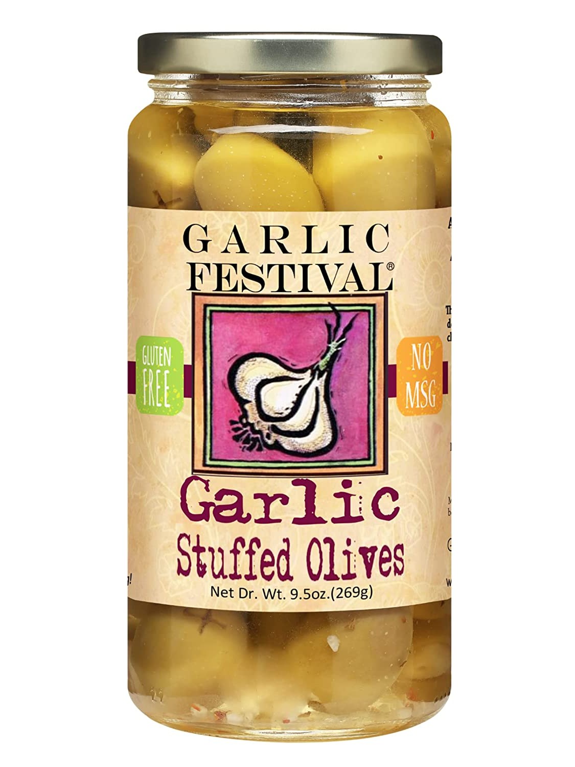 Olives Garlic Stuffed Garlic Festival 9.5