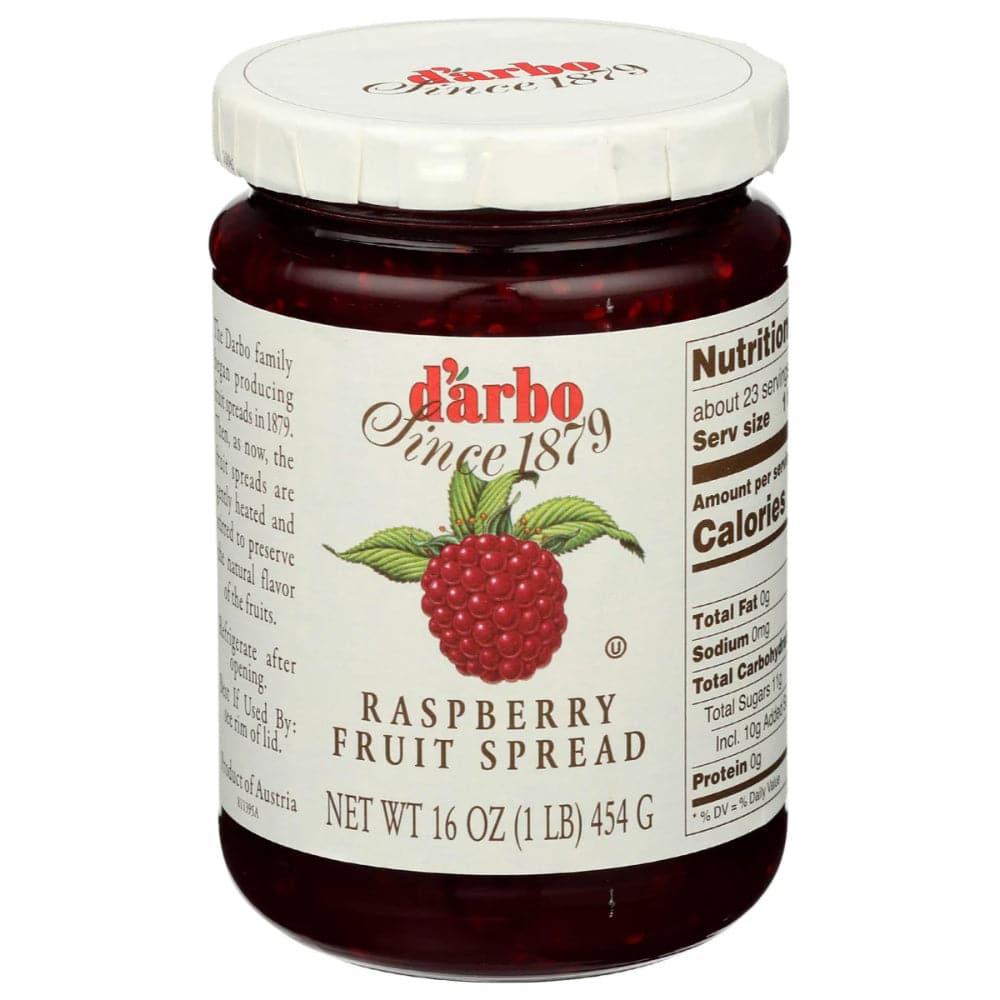 D’Arbo – Gluten Free Fruit Spread Raspberry, 16 Oz