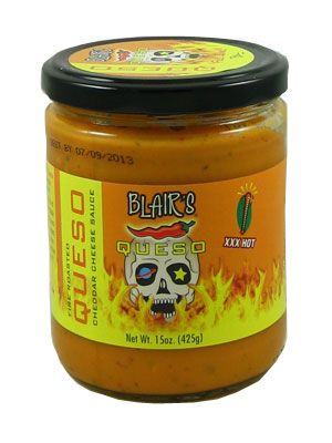 Blair’s Fire Roasted Cheddar Cheese Queso Sauce XXX Hot, 12oz.