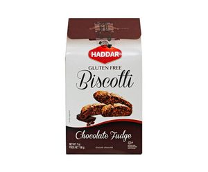 Haddar Gluten Free Biscotti Chocolate Fudge, 7 oz.