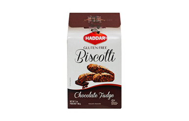 Haddar Gluten Free Biscotti Chocolate Fudge, 7 oz.