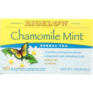 Bigelow – Chamomile Mint Tea, 20 Bags, 1.46 oz | Pack of 6
