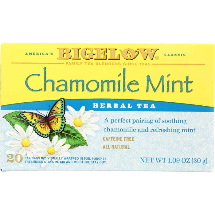 Bigelow – Chamomile Mint Tea, 20 Bags, 1.46 oz | Pack of 6