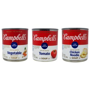 Case of 12 – Assorted Campbell’s Low Sodium Soups
