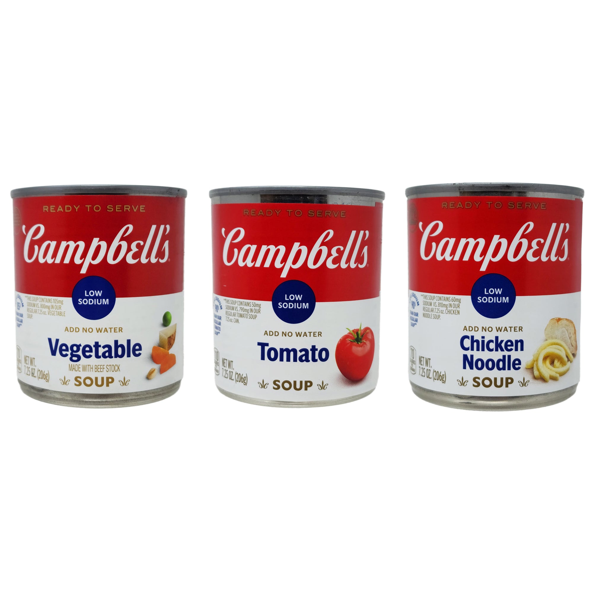 Case of 12 – Assorted Campbell’s Low Sodium Soups