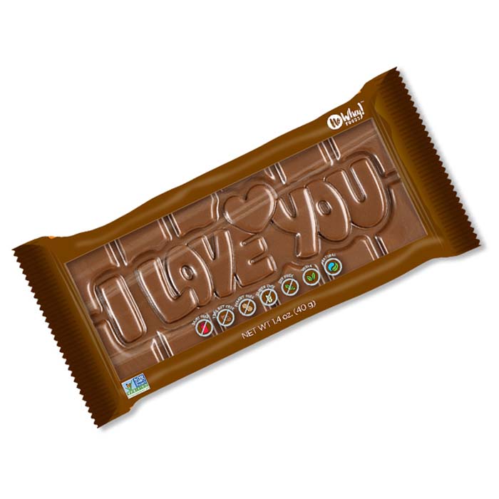 No Whey! Foods – “I Love You” Milkless Chocolate Bar, 1.4oz