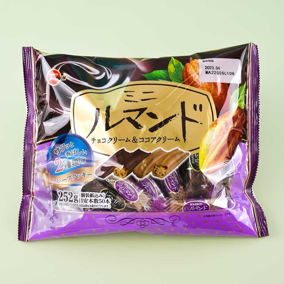 Bourbon Mini Rumando Crepe Snacks – Chocolate & Cocoa Cream