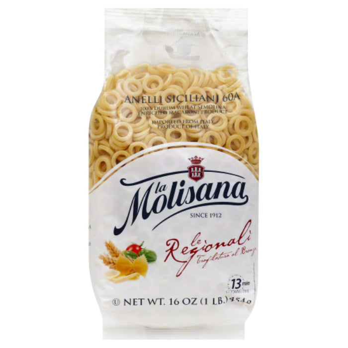 La Molisana – Pasta Anelli Siciliani, 16 Oz – Pack of 12