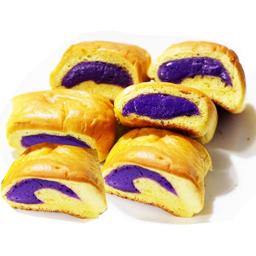 Kagat Bakery – Pan De Ube (Bread with Purple Yam Filling) – 6 Piece Pack – 8 OZ