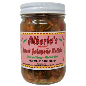 Alberto’s Sweet Jalapeno Relish-Medium. Low Sodium
