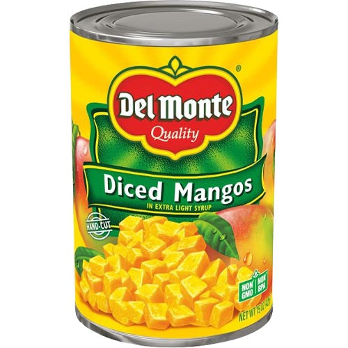 Del Monte – Diced Mangos in Extra Light Syrup – 15 OZ