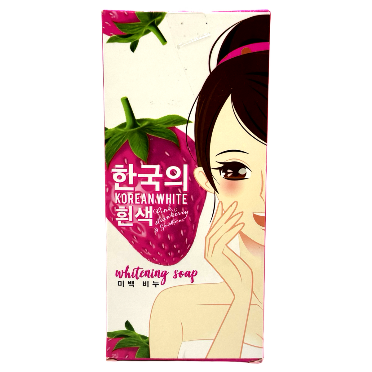 Korean White – Strawberry & Glutathione Soap (Pink) – 3x90g