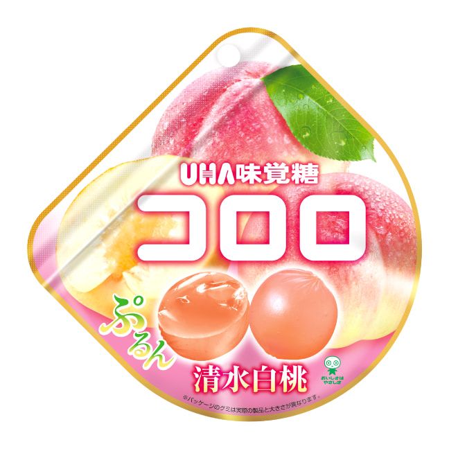 UHA mikakuto “Kororo, White Peach” Premium Gummy Candy, 40g